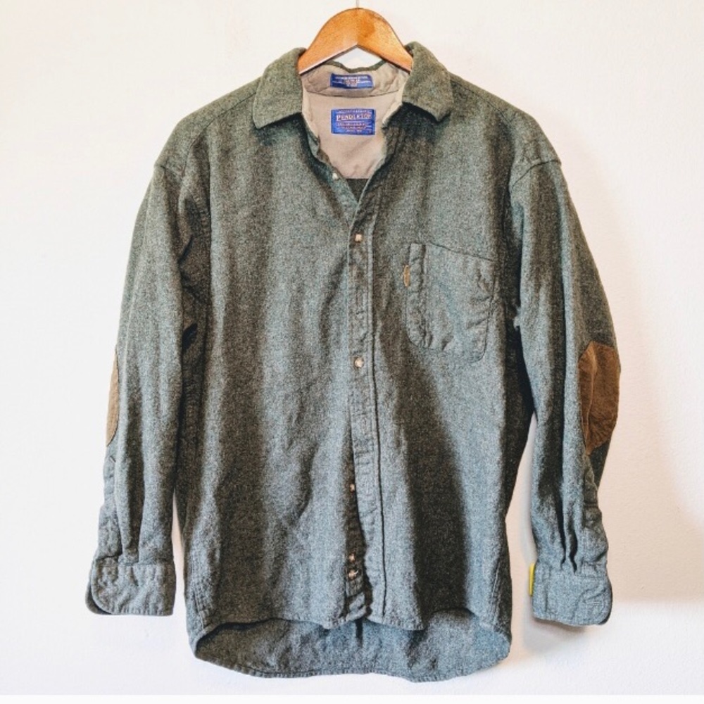 Pendleton Vintage Green Wool Button Down